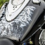 Yamaha V-Star 1300 alias Black Horse, airbrush od Martin Kavan